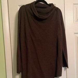 Tahari Brown Cowl Neck Sweater
